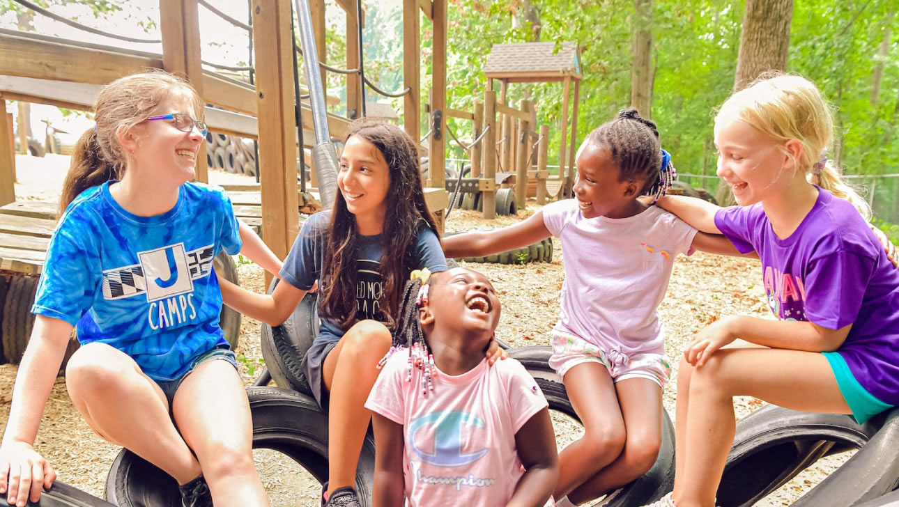 A group of young girls.