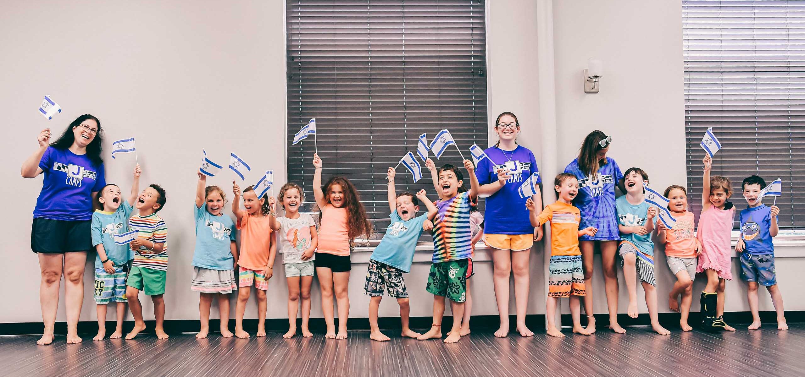 Kids ready to celebrate a Jewish holiday.