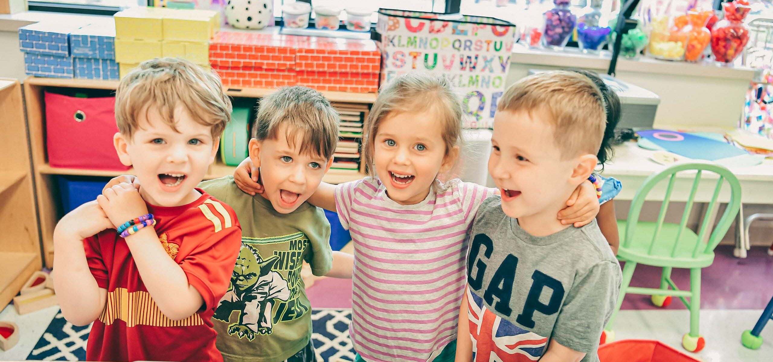 A group of happy children.