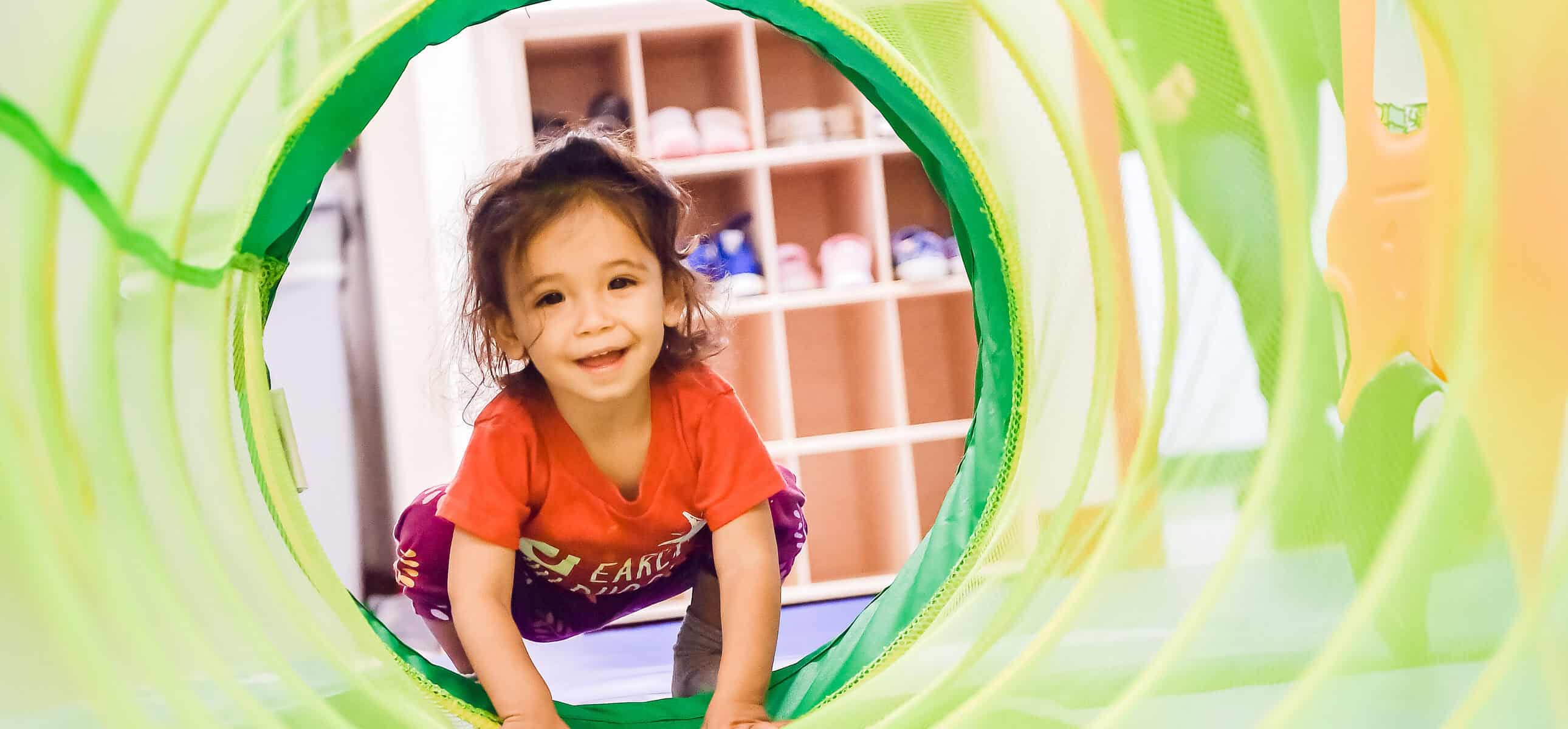 toddler at play in preschool