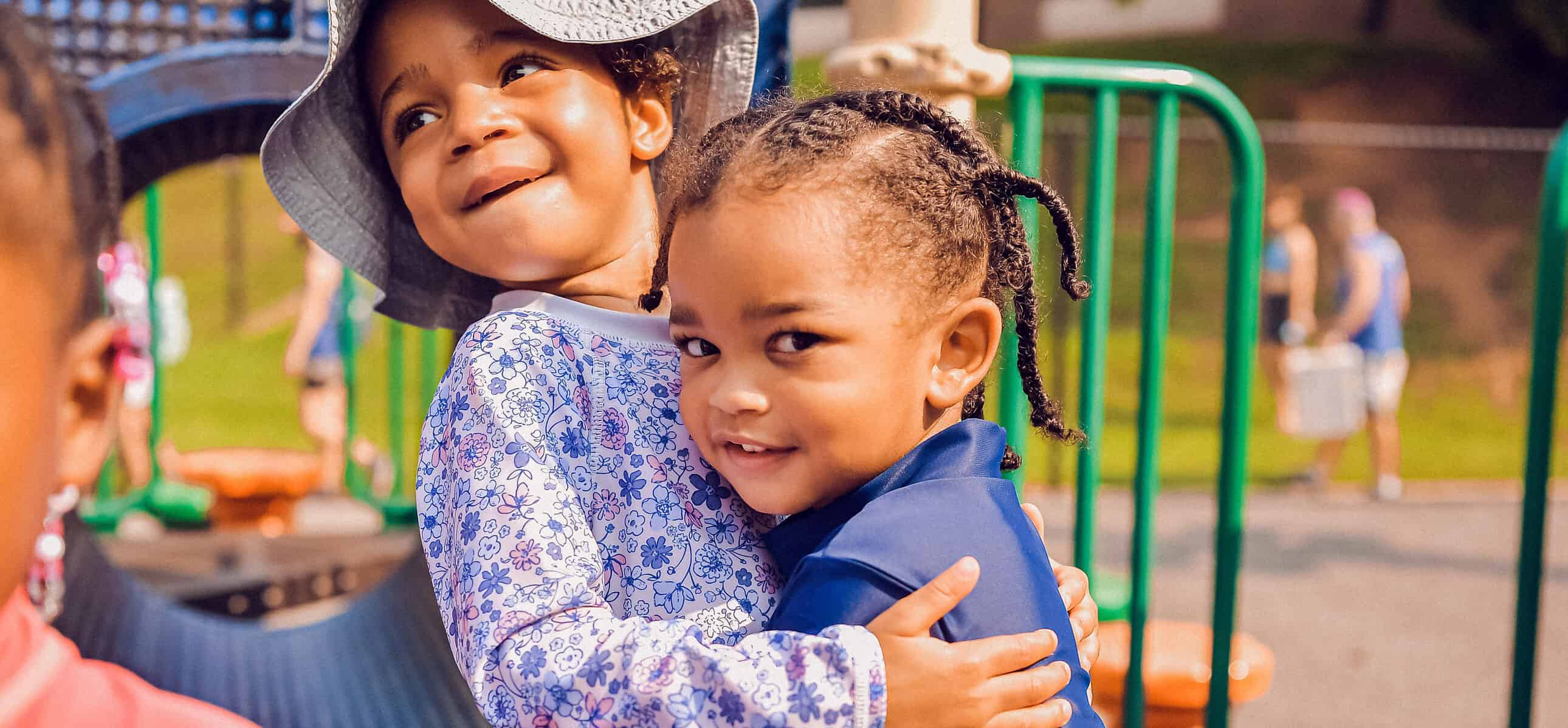 preschool children on playground